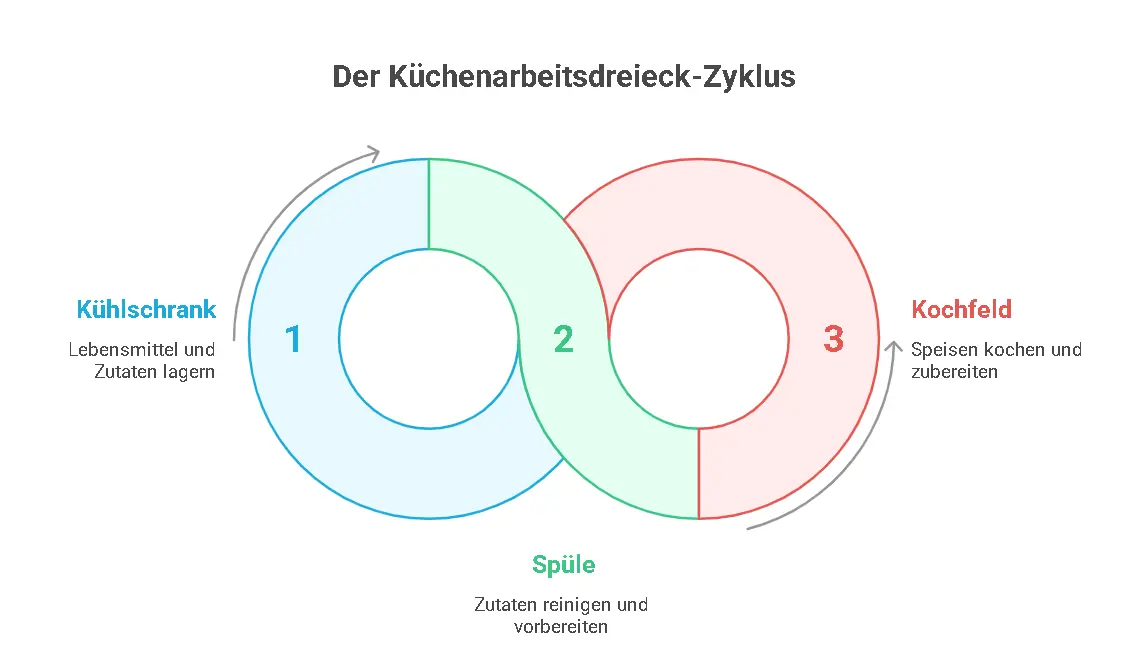 Küchenplanung mit Arbeitsdreieck 