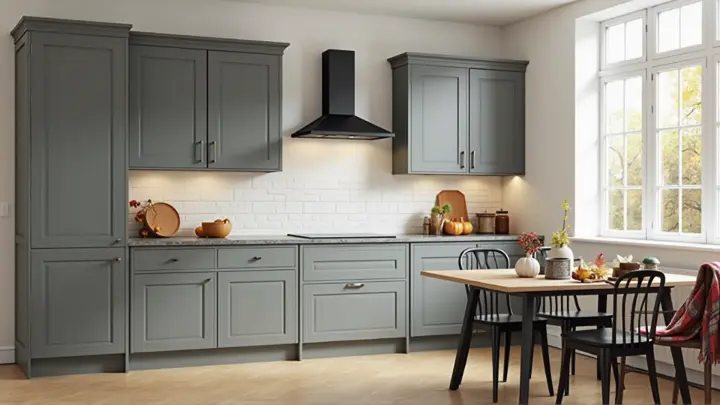 Breite Auszüge mit Einsätzen für Besteck und Gewürze – klare Arbeitsfläche, kurze Wege zwischen Spüle und Kochfeld